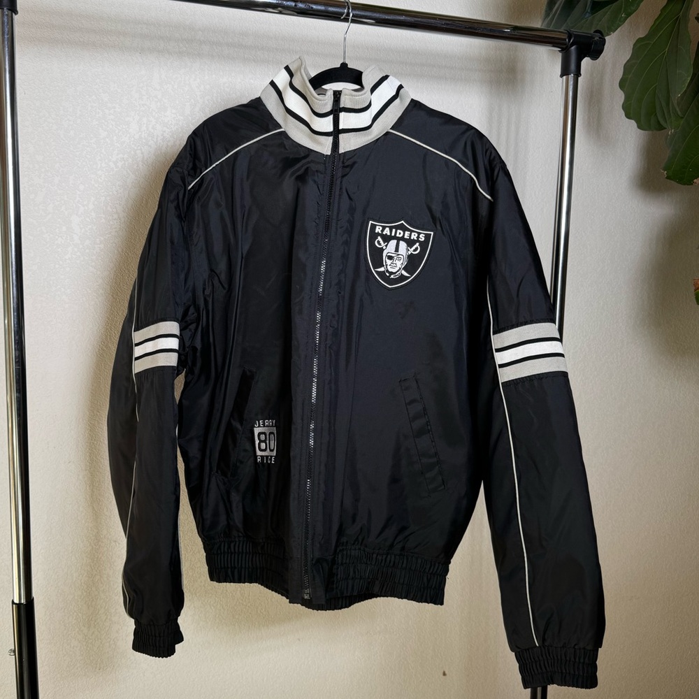 Raiders NFL Bomber Jacket Jerry Rice 80